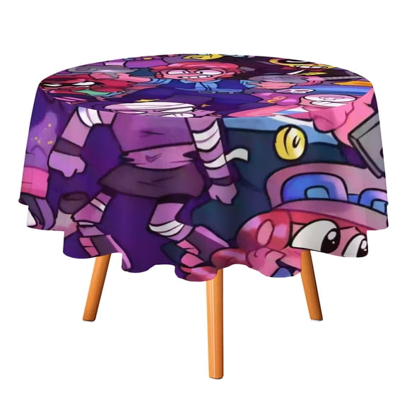 Brawl Stars-Theme Round tablecloth has an iconic print, fits most tables, and is easy to care for perfect gifts for fans friends and family.diameter60''(152cm)