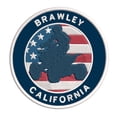 thumbnail image 1 of Brawley, California ATV / OHV American Flag 3.5 Inch Iron Or Sew On Embroidered Fabric Badge Patch Extreme Sports Iconic Series, 1 of 2