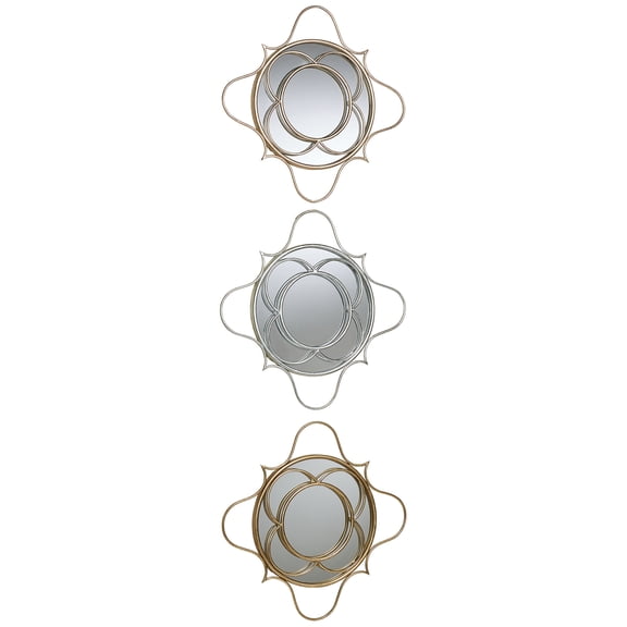 Brawley Mirrored Wall Art Multi Metallic Set of Three 3