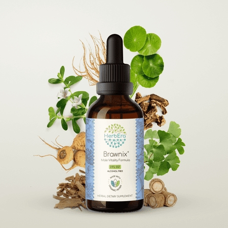 HerbEra Brawnix Extract, Dietary Supplement Herbal Formula, Made from Chinese Boxthorn, Korean Red Ginseng, Maca, Sarsaparilla, Suma, Brahmi, Gotu Kola, Ginkgo Biloba 2 oz