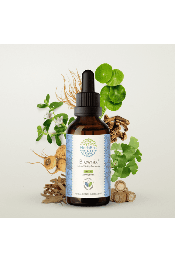 Brawnix Extract, Dietary Supplement Herbal Formula, Made from Chinese Boxthorn, Korean Red Ginseng, Maca, Sarsaparilla, Suma, Brahmi, Gotu Kola, Ginkgo Biloba 2 oz