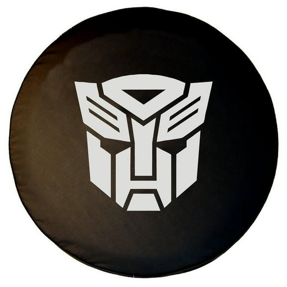 Brawny Autobot - 31-in - US Made SpareCover® - Brawny Series Transformer - Heavy Jet-Black Vinyl Denim Texture - High Endurance Tire Cover