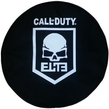 Brawny Call of Duty - 32-in - US Made SpareCover® - Brawny Series - Heavy Jet-Black Vinyl Denim Texture - High Endurance Tire Cover