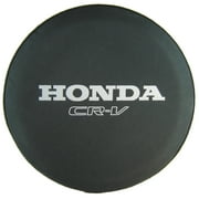 Brawny HONDA - 27-in - US Made SpareCover® - Brawny Series - Silver Metallic HONDA CR-V Print with Black trim - Heavy Vinyl Denim Texture - High Endurance Spare Tire Cover.