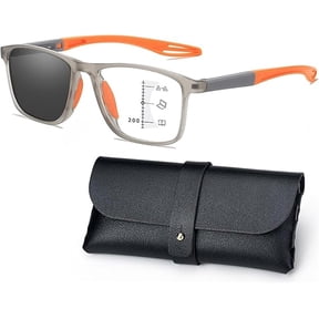Braxora Multifocal Glasses, Mens Progressive Multifocus Reading Glasses Anti-Blue Light Photochromic Sports Readers Protection Lightweight Eyeglasses
