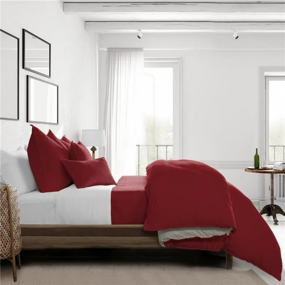 Braxton Comforter & 2 Pillow Shams Set, Red - California King Size - 3 Piece