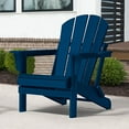 thumbnail image 1 of Braxton Folding Plastic Adirondack Chair, Navy Blue, 1 of 17