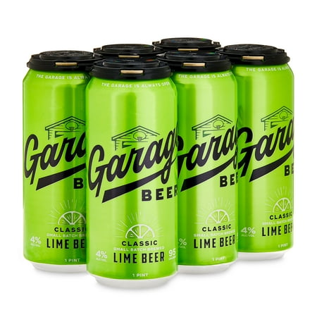 Garage Beer Lime 6 pack 16 fl oz Cans , 4% ABV