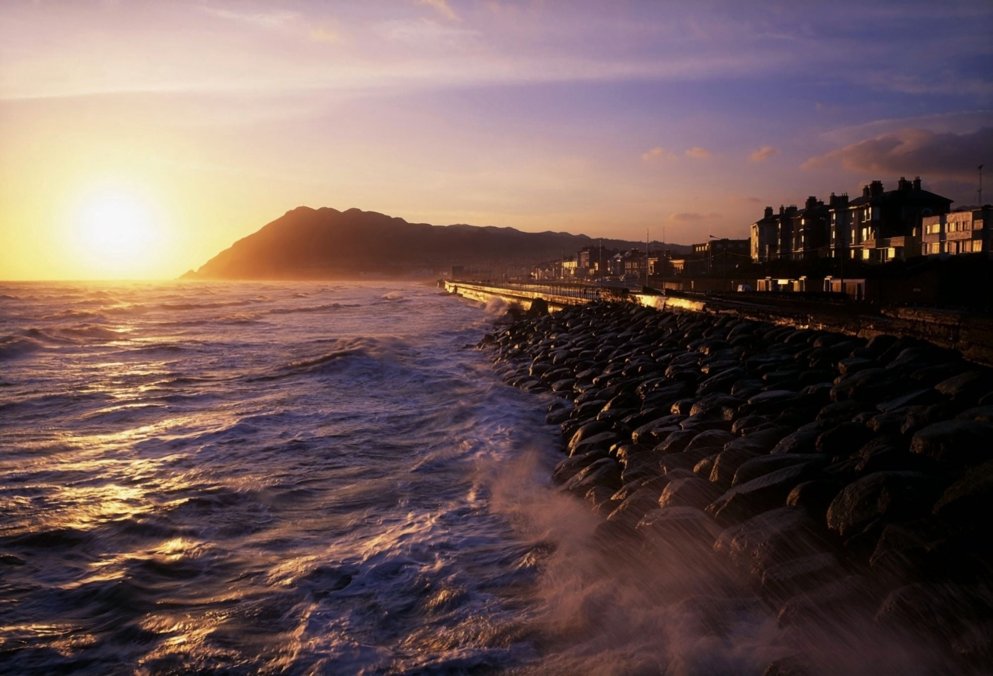 Bray Promenade Co Wicklow Ireland Canvas Art - The Irish Image Collection Design Pics (36 x 24)