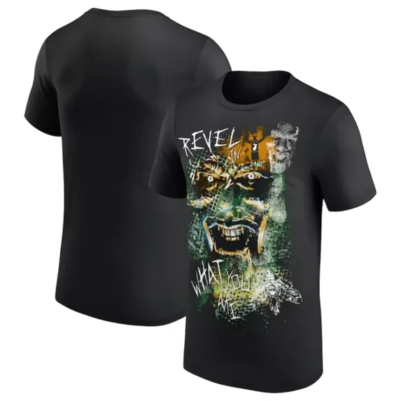 Bray Wyatt Revel In What You Are T-Shirt WWE Wrestling Black T Shirt Mens NWT LG