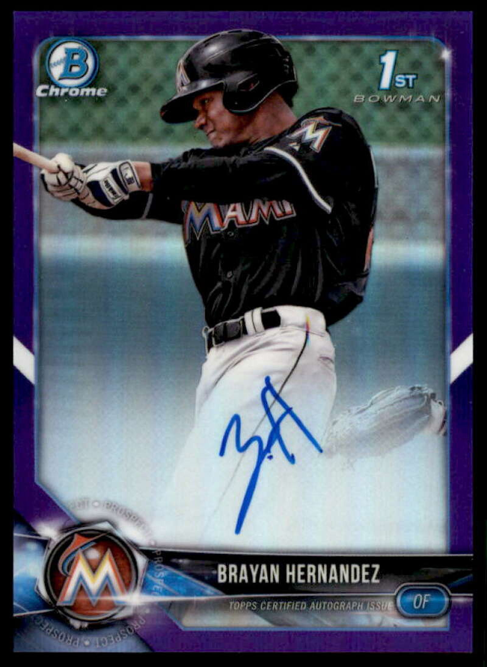 Brayan Hernandez Rookie Card 2018 Bowman Chrome Prospect Auto 