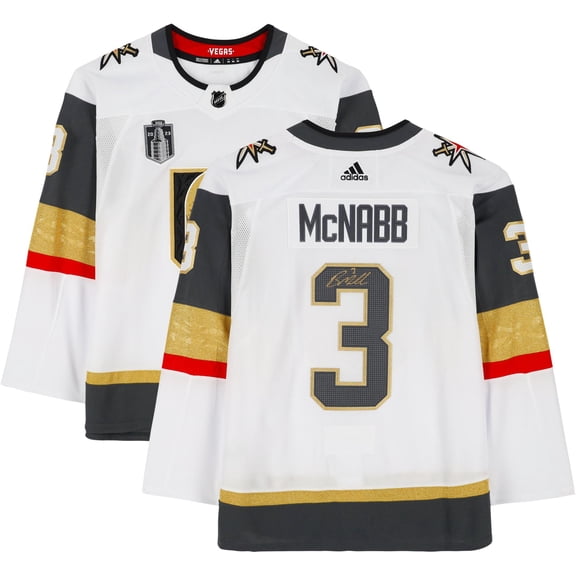 Brayden McNabb Vegas Golden Knights Autographed White Adidas Authentic Jersey with 2023 Stanley Cup Final Patch - Fanatics Authentic Certified