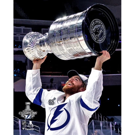 Brayden Point Tampa Bay Lightning Unsigned 2020 Stanley Cup Champions Raising Cup Photograph