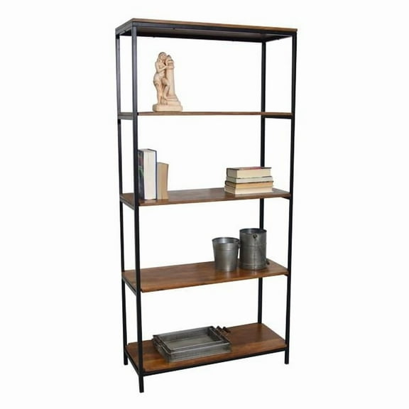 Brayden Rich Chestnut Open Bookcase - 14 x 72 x 34 in.