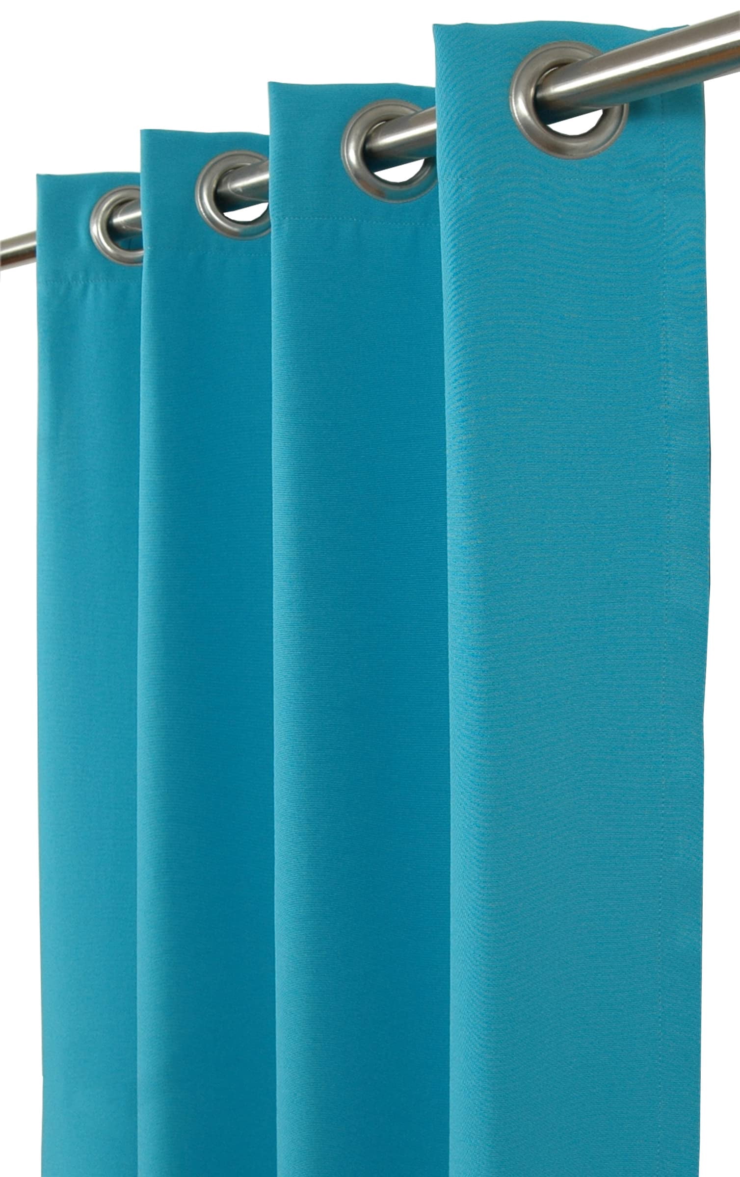 Sweet Summer Living Outdoor/Indoor Sunbrella Curtain 108 inch x 50 inch with 8 Stainless Steel Grommets Canvas Aruba