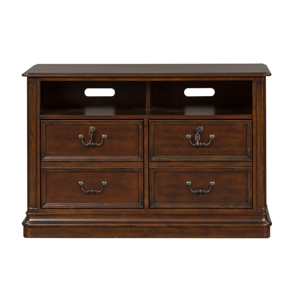 Brayton Manor Dark Brown Traditional Lockable Lateral File Cabinet