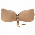 thumbnail image 1 of Braza - Cleavage Pal Lace Up Bra, DD, Beige, 1 of 6