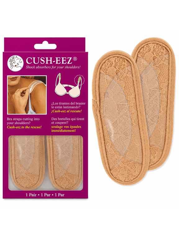 Bra Strap Cushion Pads for Shoulder Comfort, Beige, 1 Pair for Daily Bras, Work Outfits, Travel, Events and Long Wear Days, Styling Kits