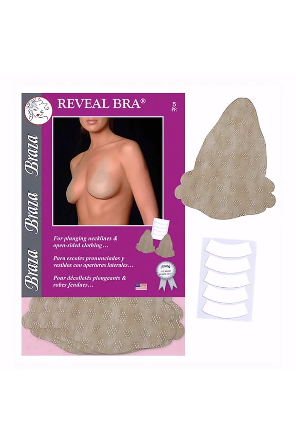 Reveal Disposable Adhesive Bra, Beige, 3 pack