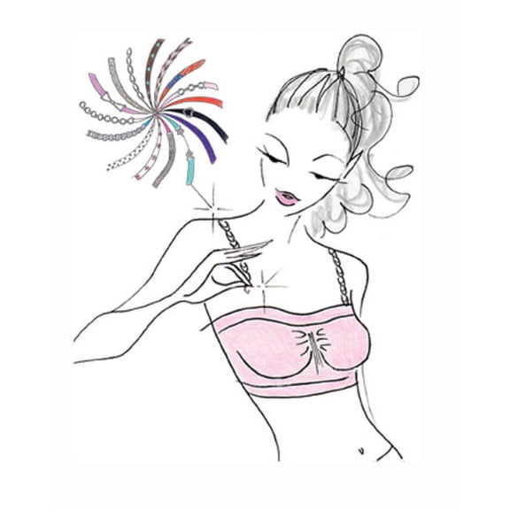 Braza Sassy Bra Straps - Red - Solid Colors