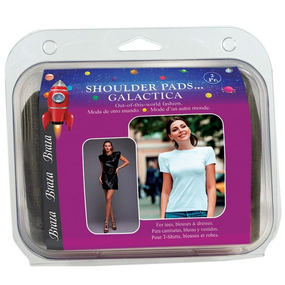 Braza Women's shoulder Pads Galactica - 2 pairs, Color Charcoal