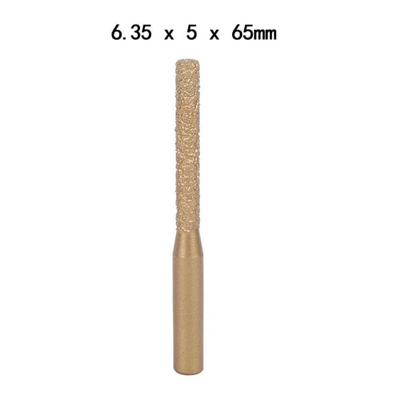 Brazed Diamond Router Bit Straight Shank Engraving Machine Tool Marble Granite 6.35*5*65Mm