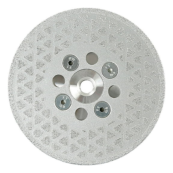Brazed Double-Sided Grinding Disc for Angle Grinder | Full Cutting Polishing Refurbishing | 100mm Diameter | 2.2mm Thickness | M10 Flange | Metal Stone Quartz | Durable 65# Steel