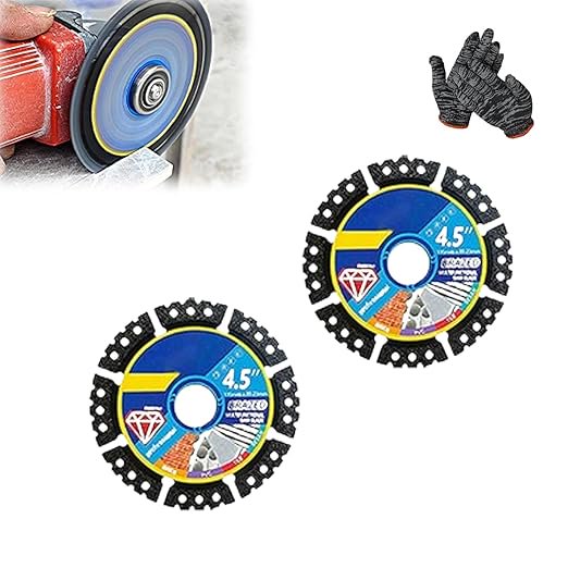 Brazed Multifunctional Saw Blade, 4.5" Multi-Material Diamond Blade, for Tile, Porcelain, Marble, Metal, and Plastic, High Durability Multi-Pore Design for Wet/Dry Use