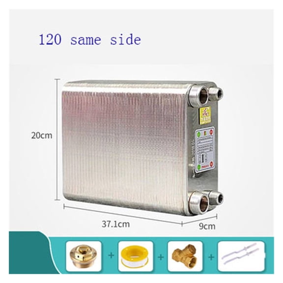 Brazed Plate Heat Exchanger 120 Plates Water Heater Stainless Steel Small Size High Efficiency Heat Exchanger Recirculating Chiller