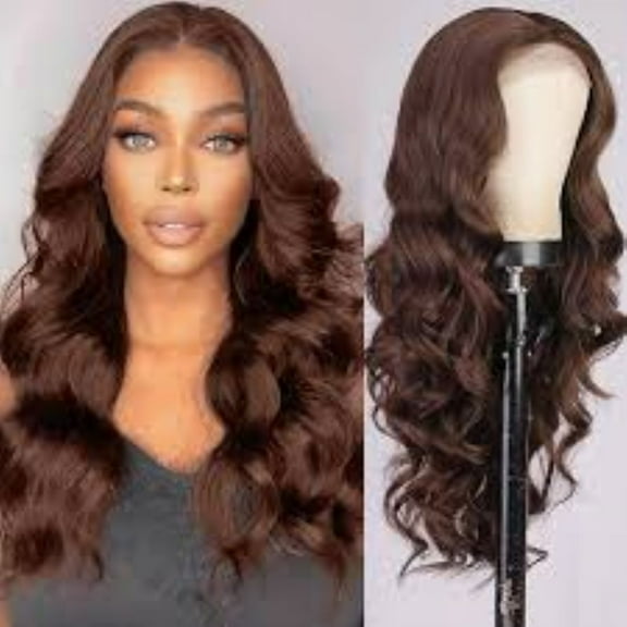 Brazellian Lace Front Wig 26 Inch Chocolate Brown Human Hair