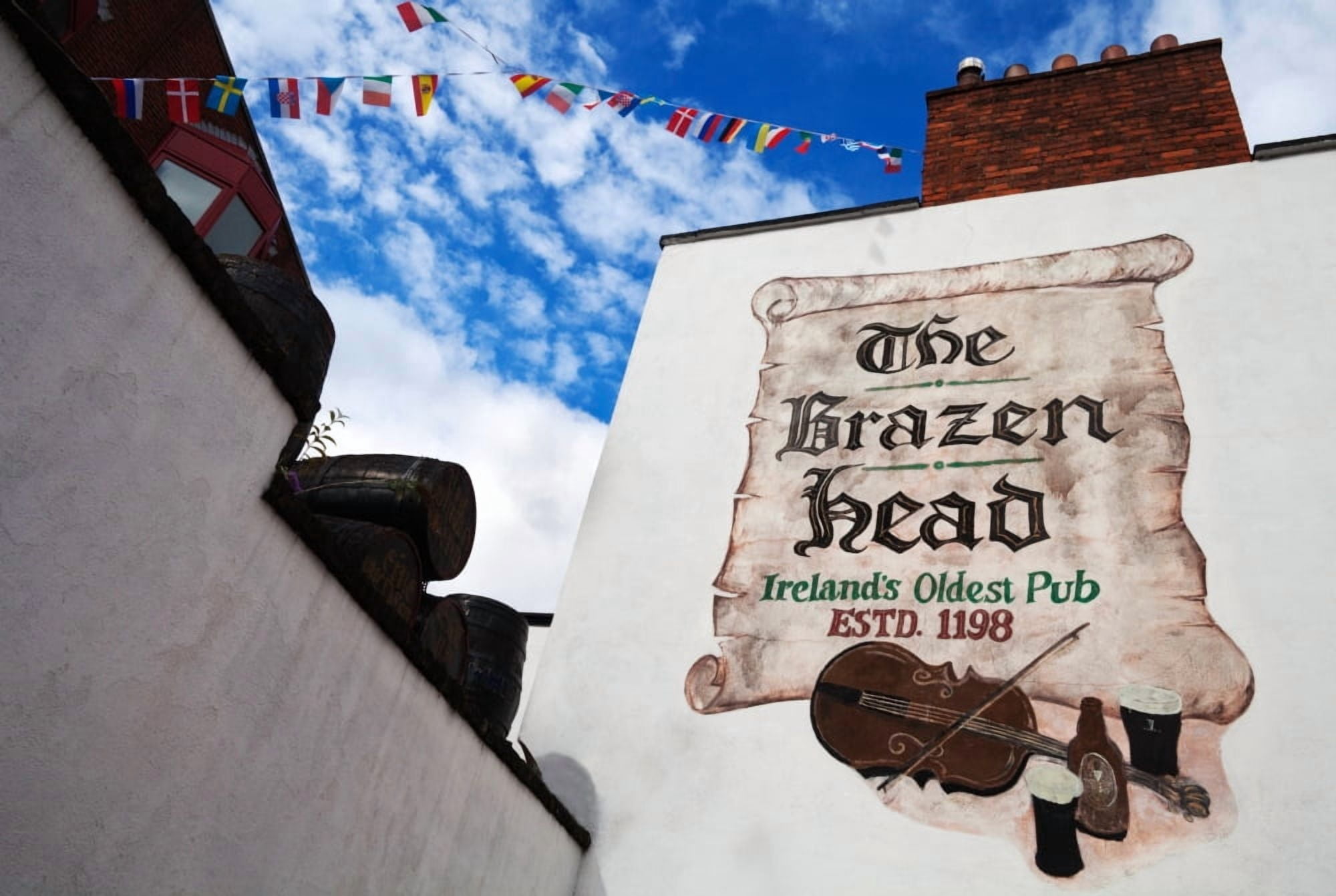 Brazen Head pub sign Bridge Street Dublin City Ireland Canvas Art - Panoramic Images (36 x 12)
