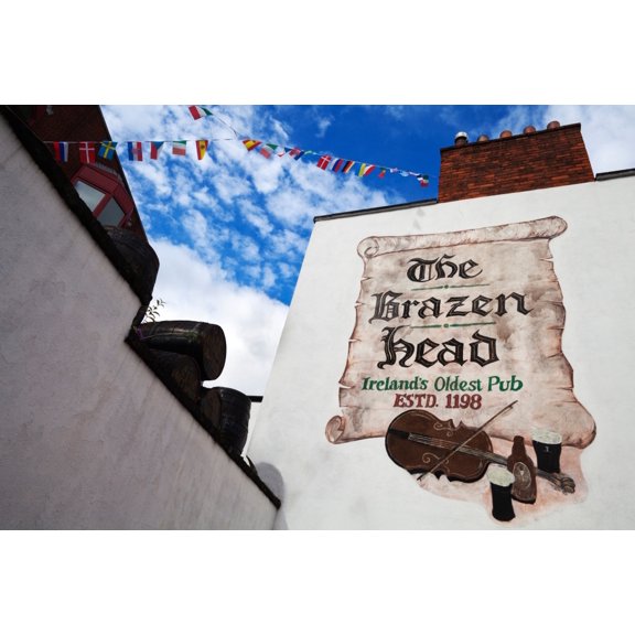 Brazen Head pub sign, Bridge Street, Dublin City, Ireland Poster Print (36 x 12)