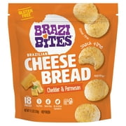 Brazi Bites Cheddar and Parm Brazilian Cheese Bread, Frozen, Regular Size 11.5 oz (330g)