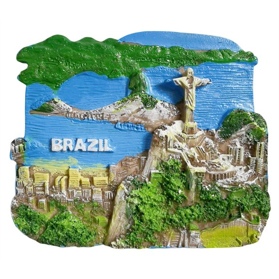 Brazil 3D Fridge Magnet Souvenir Gift,Resin Handmade Refrigerator Magnet Home Decoration Collection