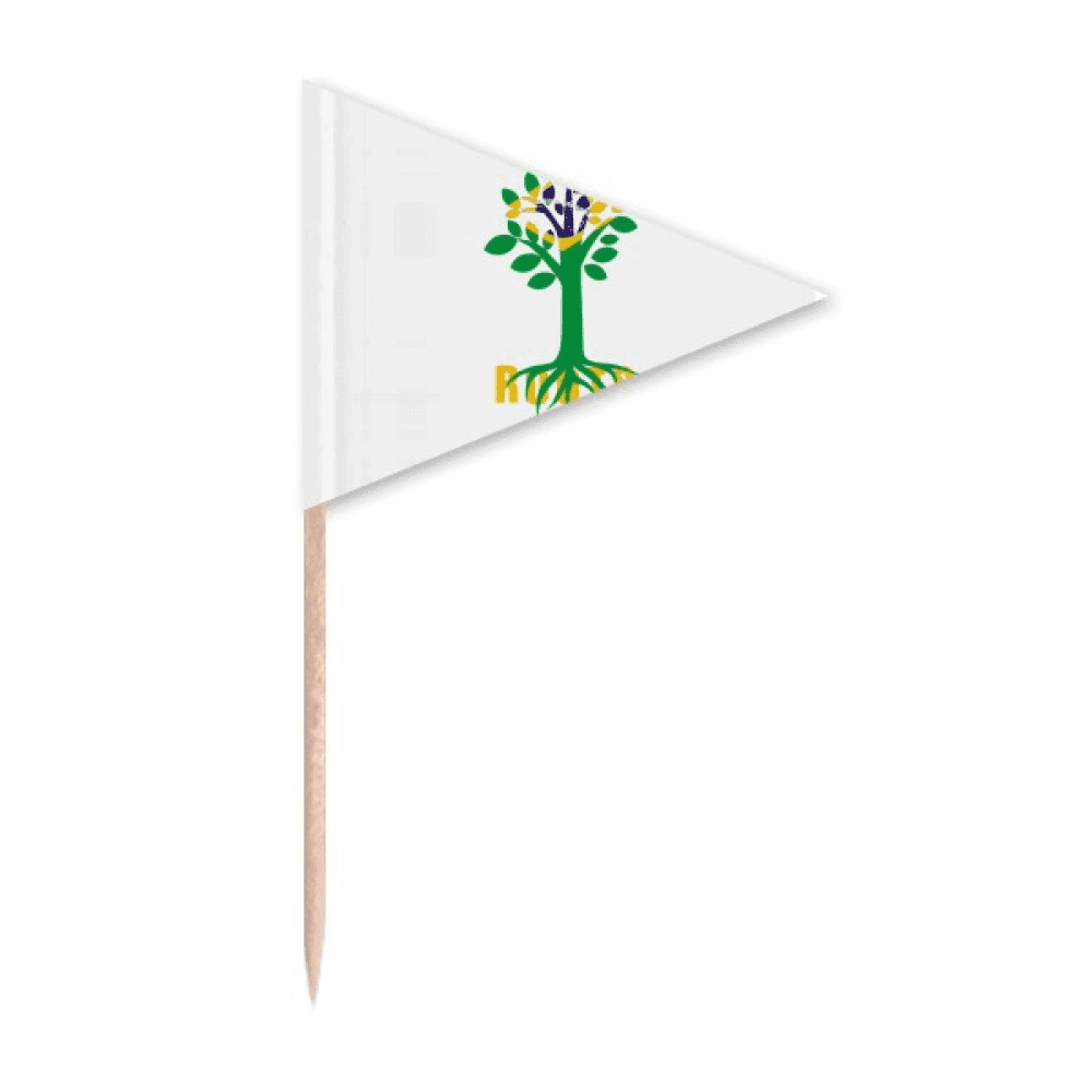 Brazil Ancestral Faly Flag Roots Toothpick Triangle Cupcake Toppers ...