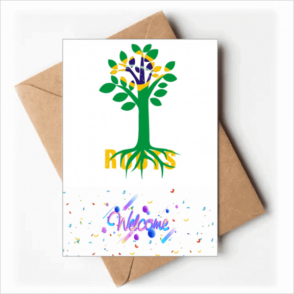 Brazil Ancestral Faly Flag Roots Welcome Back Greeting Cards Envelopes Blank
