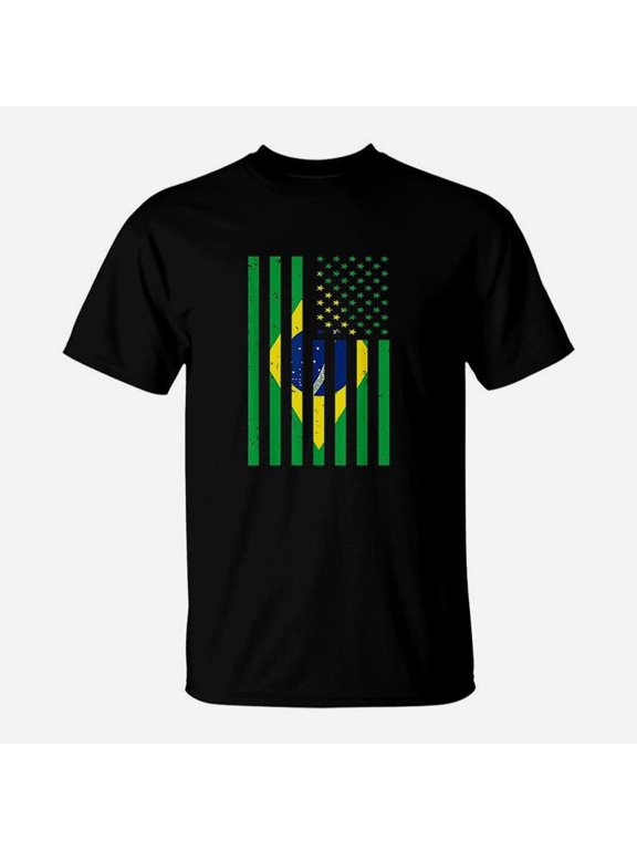 Brazil Brasil Soccer Usa America Flag Jersey TShirt