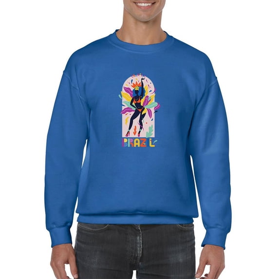 Brazil Carnival 90'S Style Sweatshirt Men -Image by Shutterstock, Male XX-Large