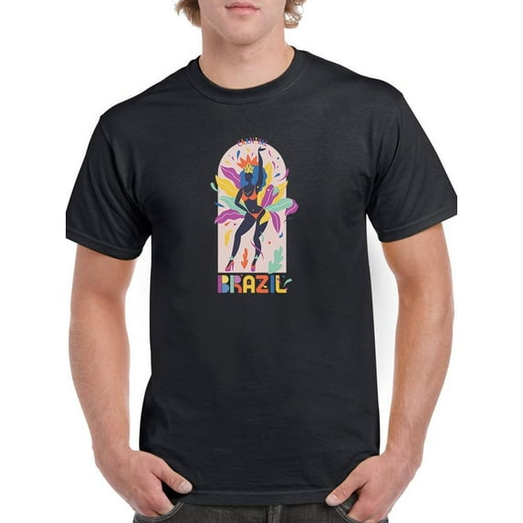 Brazil Carnival 90'S Style T-Shirt Men -Image by Shutterstock, Male Medium