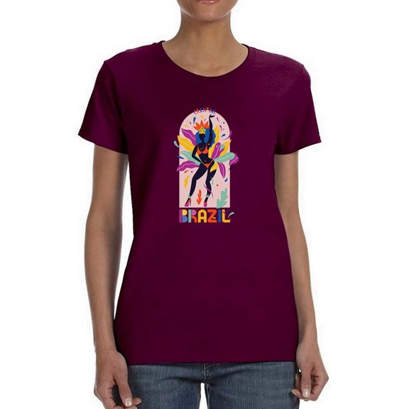 Brazil Carnival 90'S Style T-Shirt Women -Image by Shutterstock, Female XX-Large