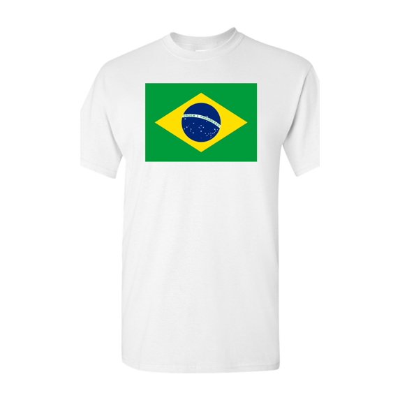 Brazil Country Flag Adult DT T-Shirt Tee