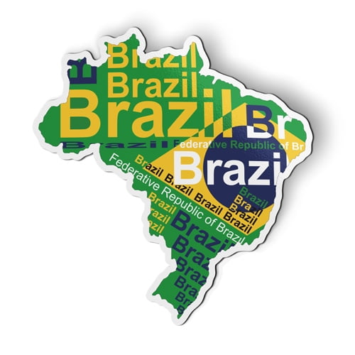 Brazil Country Shape - 5.5" Magnet for Car Locker Refrigerator