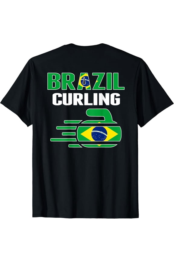 Brazil Curling Fans Jersey Brazilian Winter Sports Lovers T-Shirt