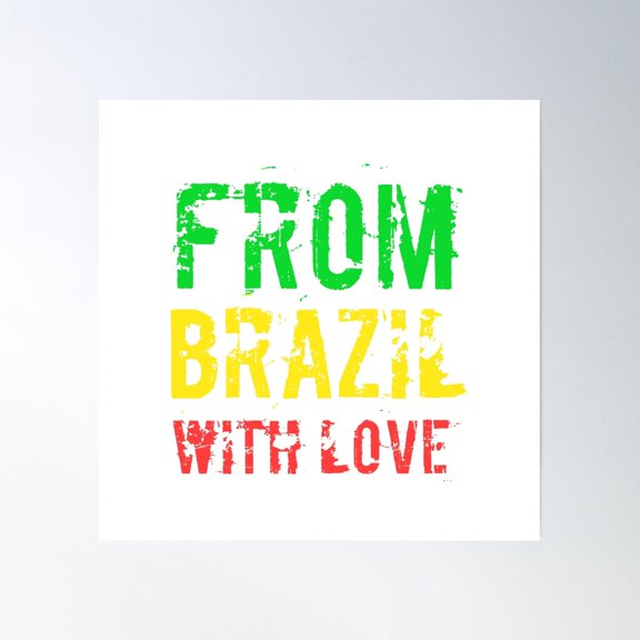 Brazil Design Poster Wall Art, Modern Wall Decor, 30x30 UNFRAMED