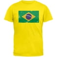 thumbnail image 1 of Brazil Distressed Flag Yellow T-Shirt - Medium, 1 of 1