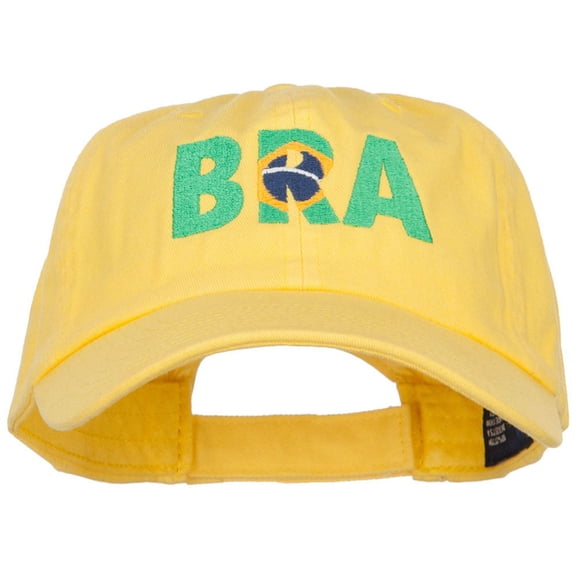 Brazil Embroidered Low Profile Cap - Yellow OSFM
