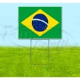 thumbnail image 1 of Brazil Flag (18" x 24") Yard Sign, Includes Metal Step Stake, 1 of 6