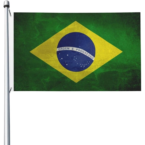 Brazil Flag 3x5 Outdoor Double Sided Flag Banner For Outside With 2 Brass Grommets Patio Lawn Decor Flags