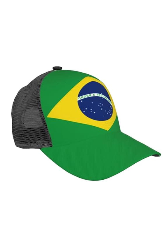Brazil Flag Baseball Hat Adjustable Flag Trucker Hat Sun Caps Outdoor for Women and Men