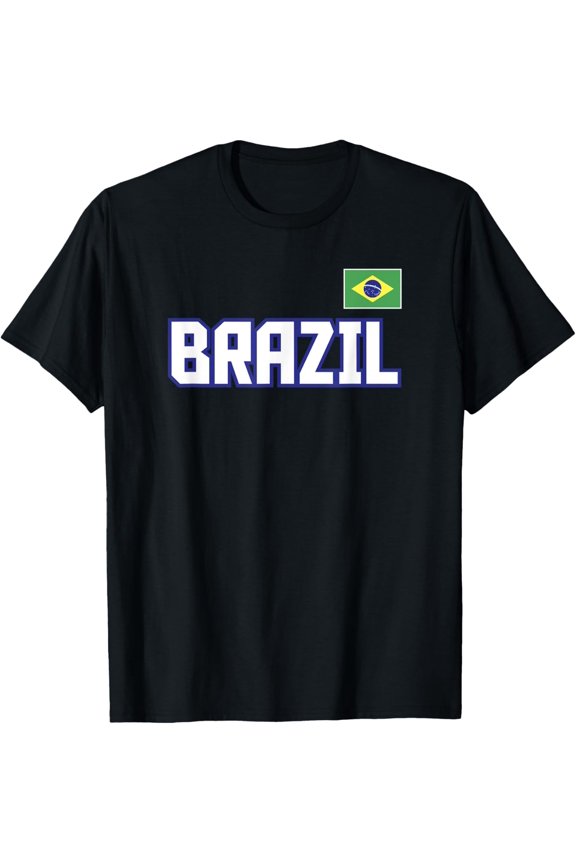 Brazil Flag Brasil Brazilian Pride Athletic Style Country T-Shirt